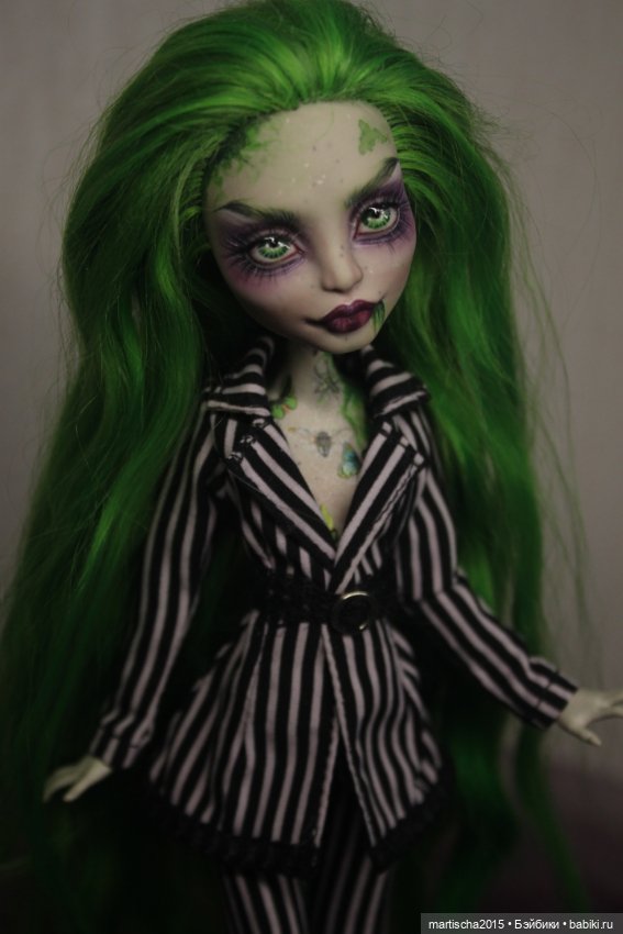 Леди Битлджус — ООАК Monster High и Ever After High: репейнт (фото 6)