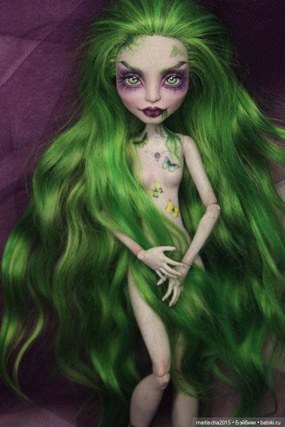 Леди Битлджус — ООАК Monster High и Ever After High: репейнт (фото 2)