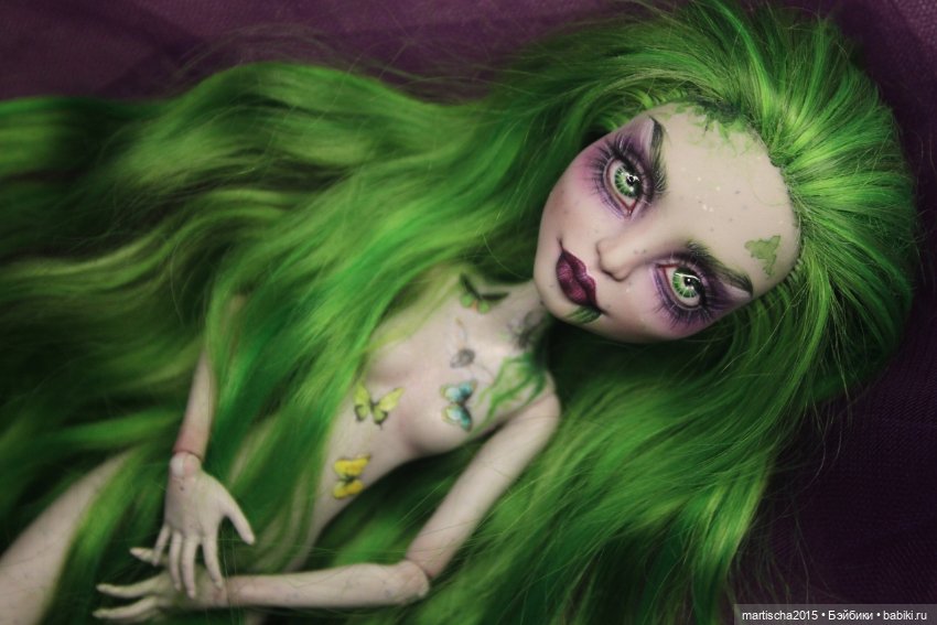 Леди Битлджус — ООАК Monster High и Ever After High: репейнт (фото 10)