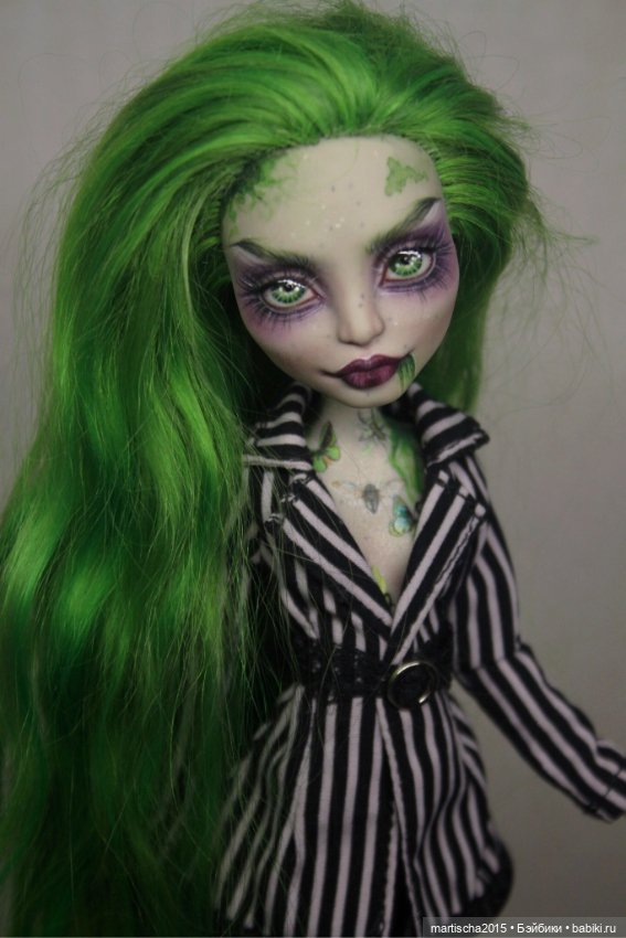 Леди Битлджус — ООАК Monster High и Ever After High: репейнт (фото 3)