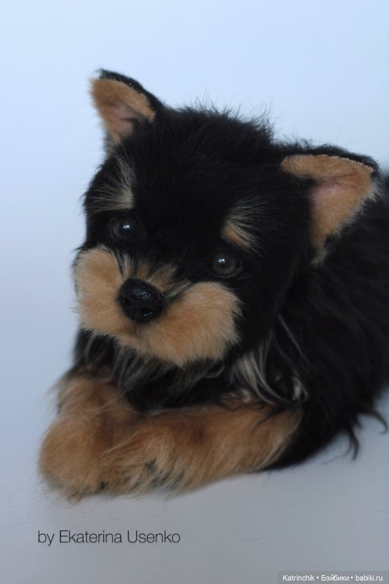 Щенок йорка — Авторские игрушки из разных материалов: синельная проволока