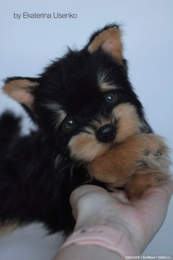 Щенок йорка — Авторские игрушки из разных материалов: синельная проволока (фото 3)