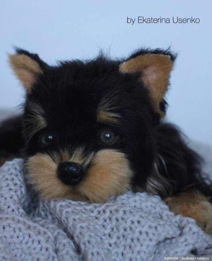 Щенок йорка — Авторские игрушки из разных материалов: синельная проволока (фото 2)