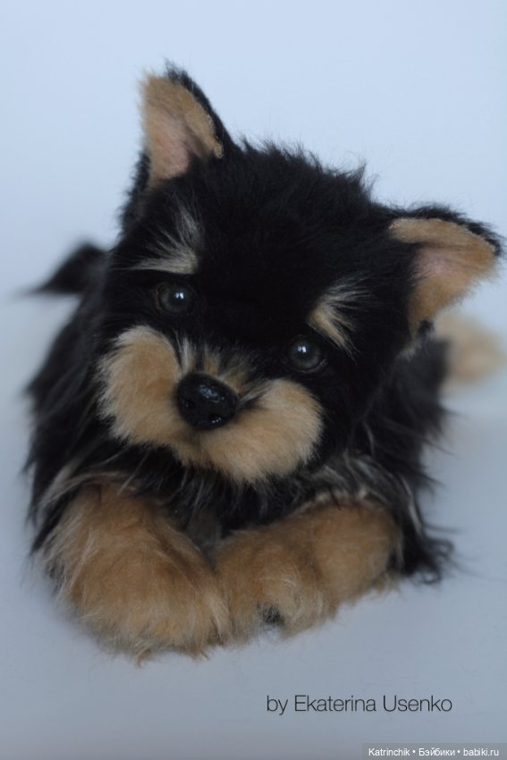 Щенок йорка — Авторские игрушки из разных материалов: синельная проволока (фото 5)