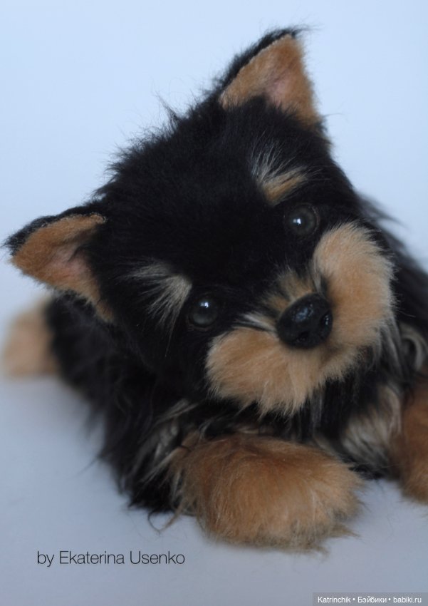 Щенок йорка — Авторские игрушки из разных материалов: синельная проволока