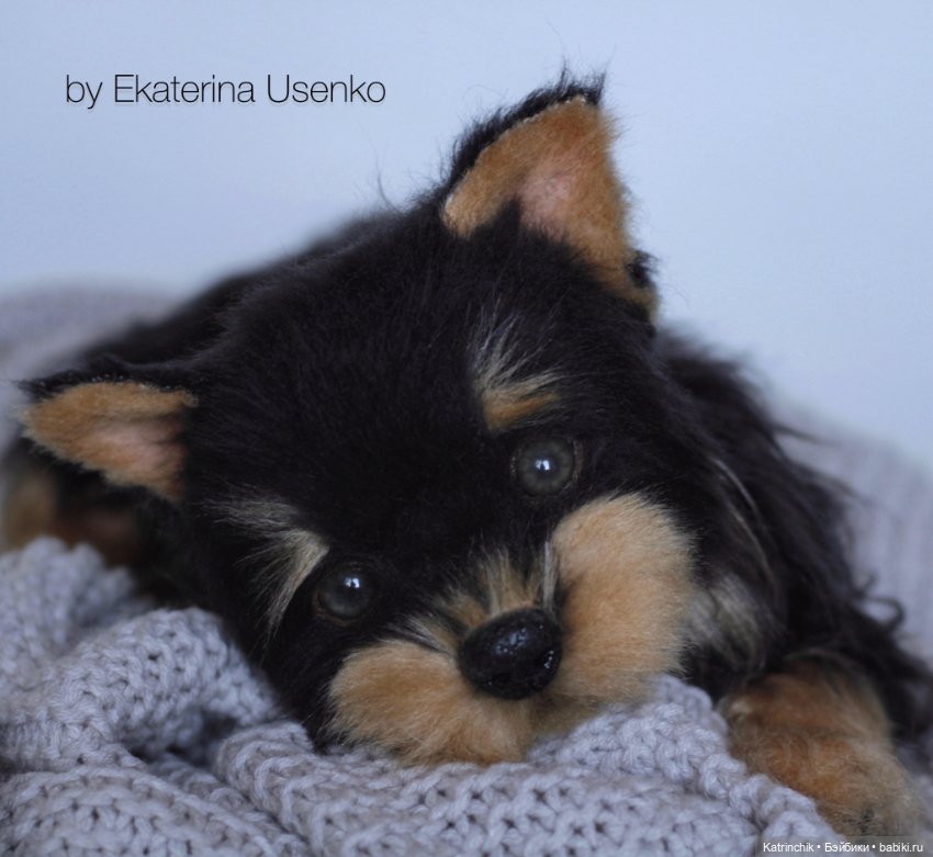 Щенок йорка — Авторские игрушки из разных материалов: синельная проволока