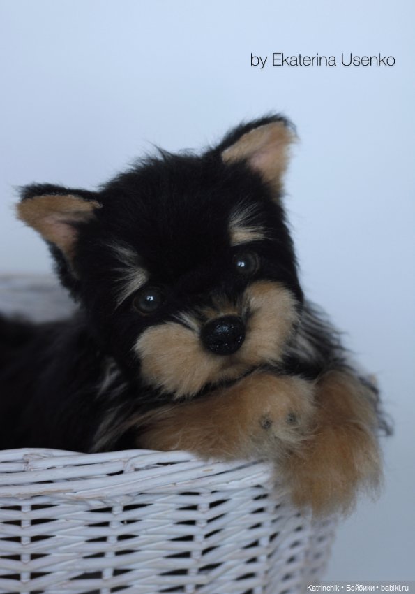 Щенок йорка — Авторские игрушки из разных материалов: синельная проволока (фото 6)