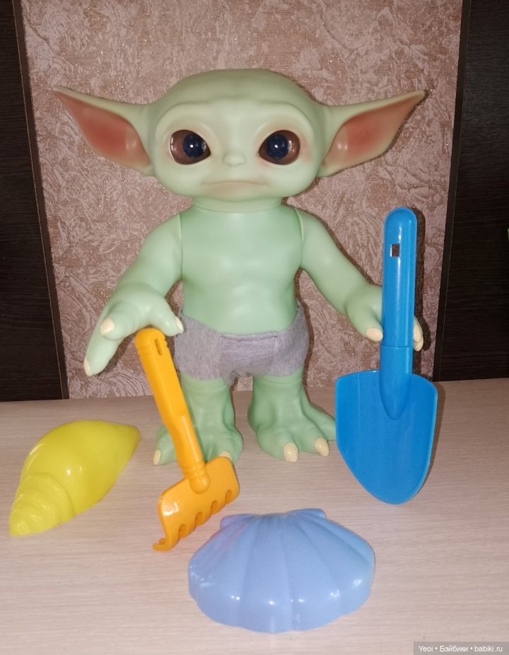 Большая подвижная фигурка Грогу (бейби Йода, малыш)