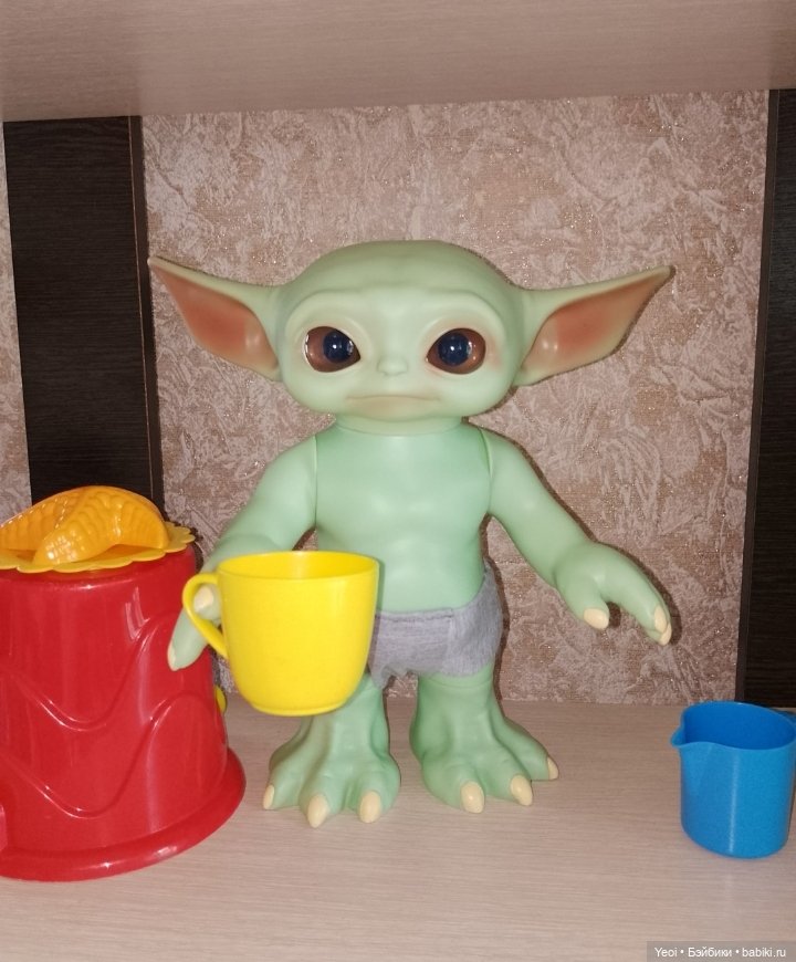 Большая подвижная фигурка Грогу (бейби Йода, малыш)