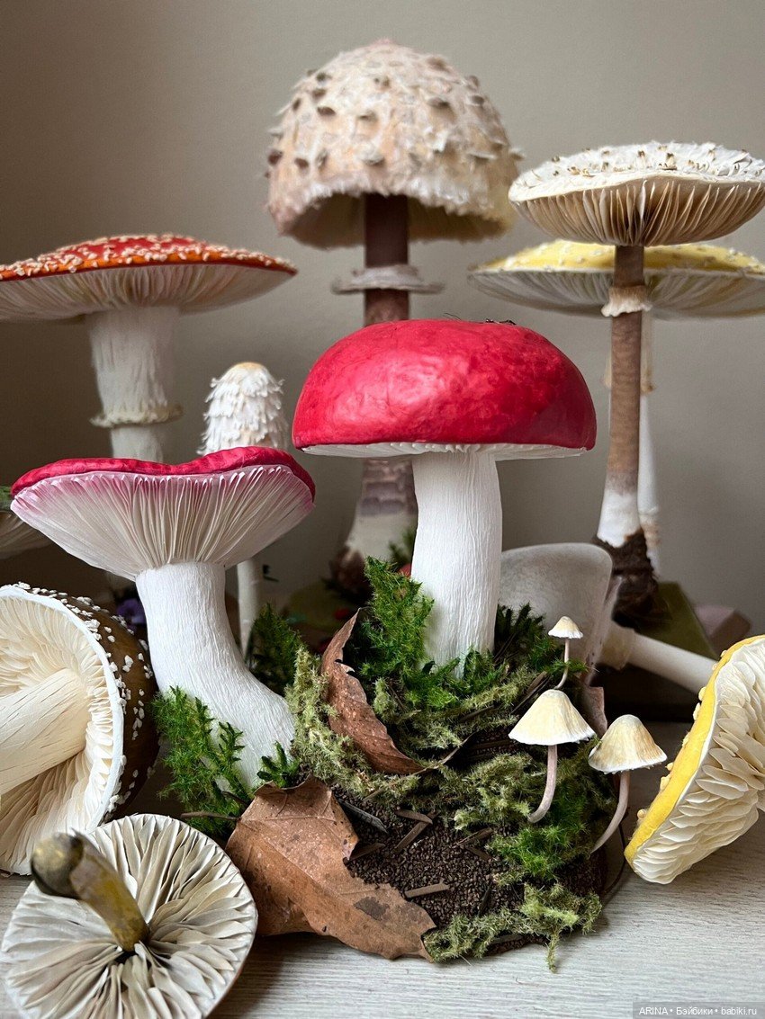 Бумажные грибы от Ann Wood (фото 7)