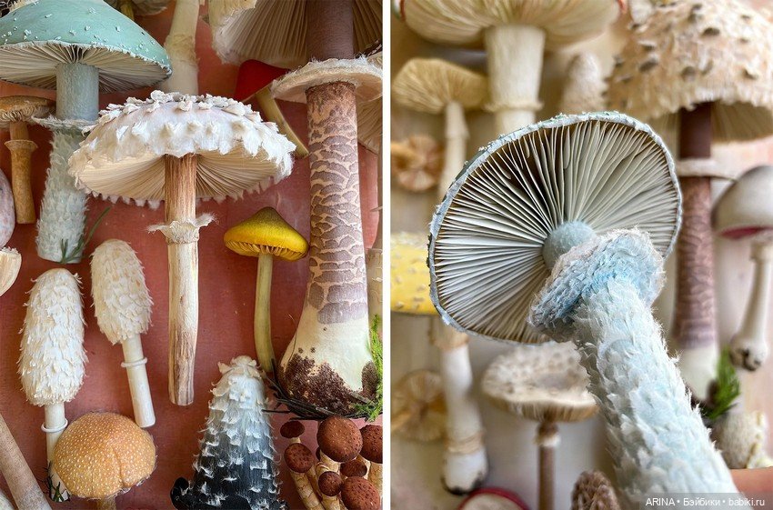 Бумажные грибы от Ann Wood