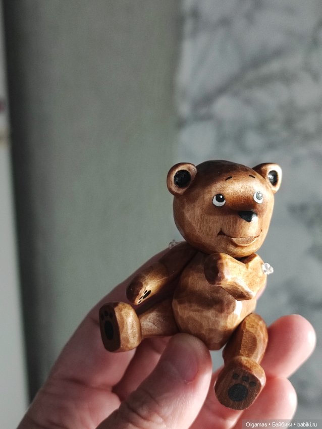 Мишка в тельняшке! 🐻 — Авторские игрушки из дерева: резьба