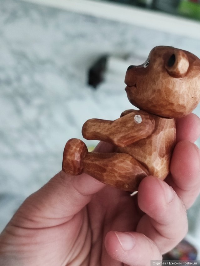 Мишка в тельняшке! 🐻 — Авторские игрушки из дерева: резьба