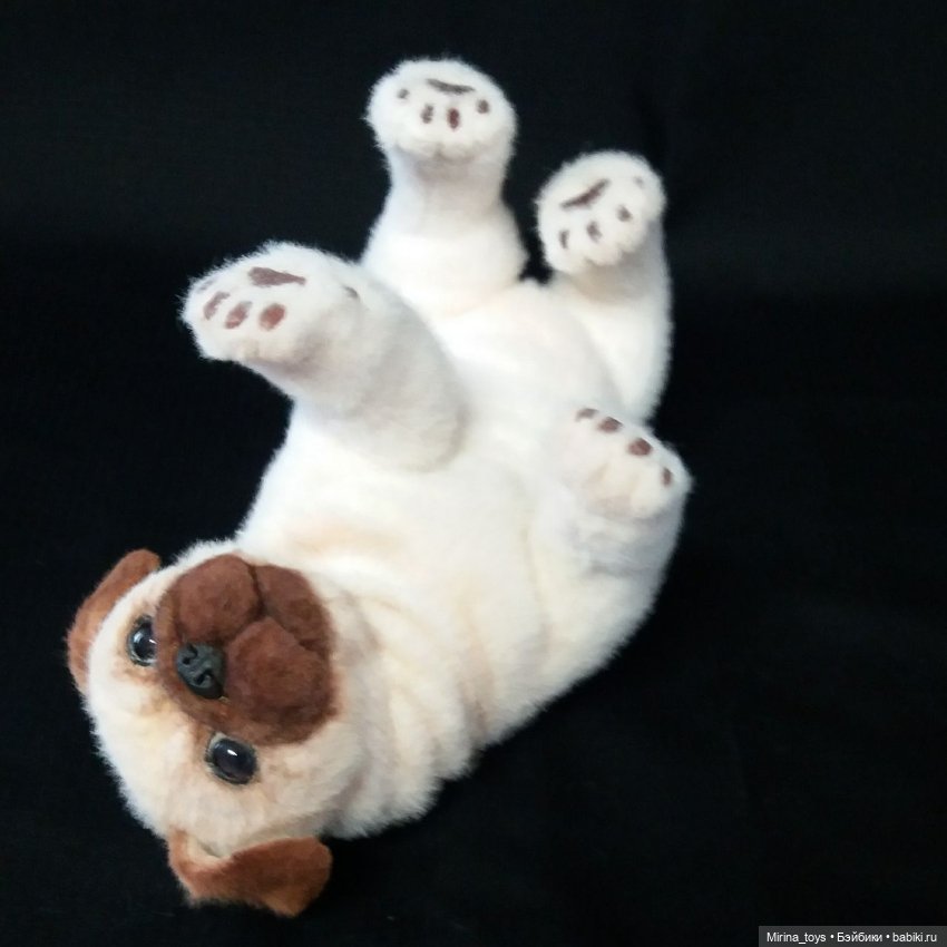 Мопс Билли — Текстильные игрушки и примитивы: кофейные (фото 6)