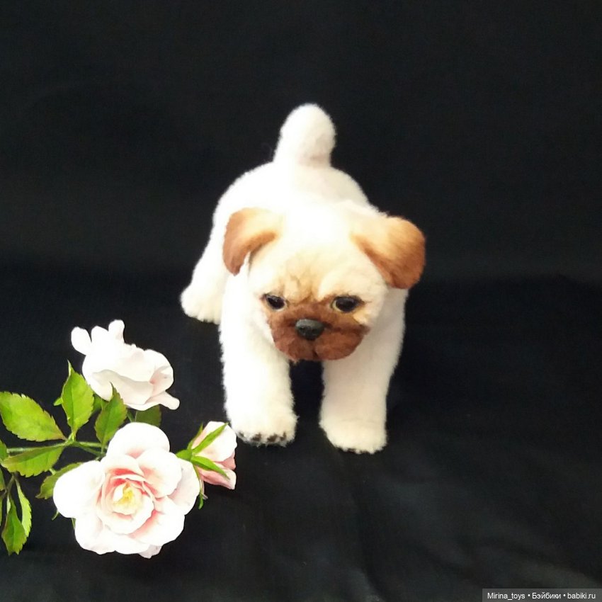 Мопс Билли — Текстильные игрушки и примитивы: кофейные (фото 2)