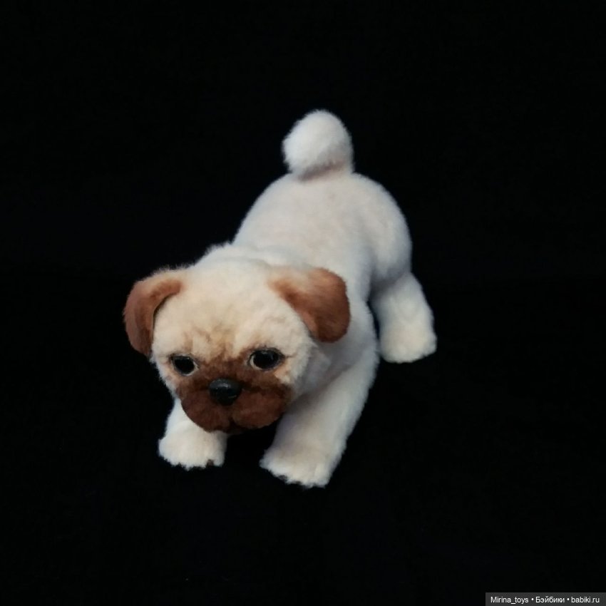 Мопс Билли — Текстильные игрушки и примитивы: кофейные (фото 3)