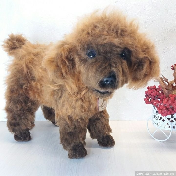 Betty the poodle — Текстильные игрушки и примитивы: кофейные (фото 4)