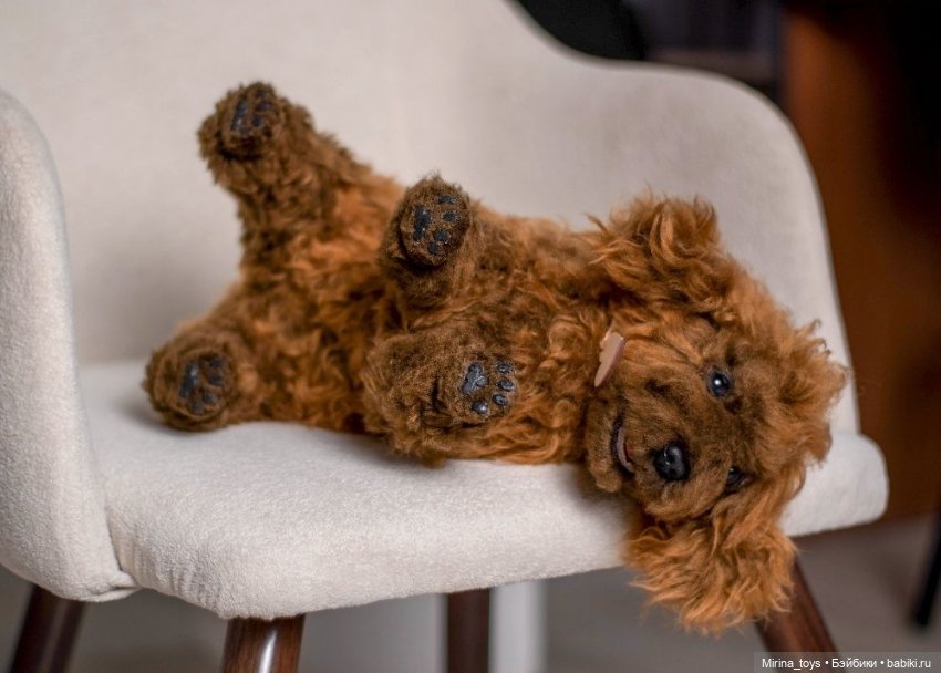 Betty the poodle — Текстильные игрушки и примитивы: кофейные (фото 6)