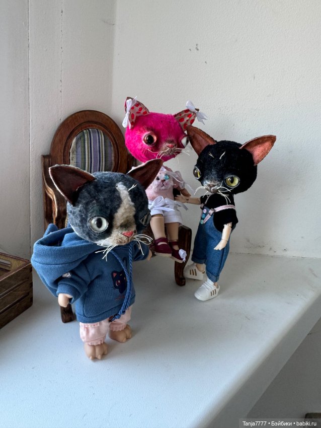Маленький серый котик — Авторские мишки Тедди и друзья: фото (фото 3)