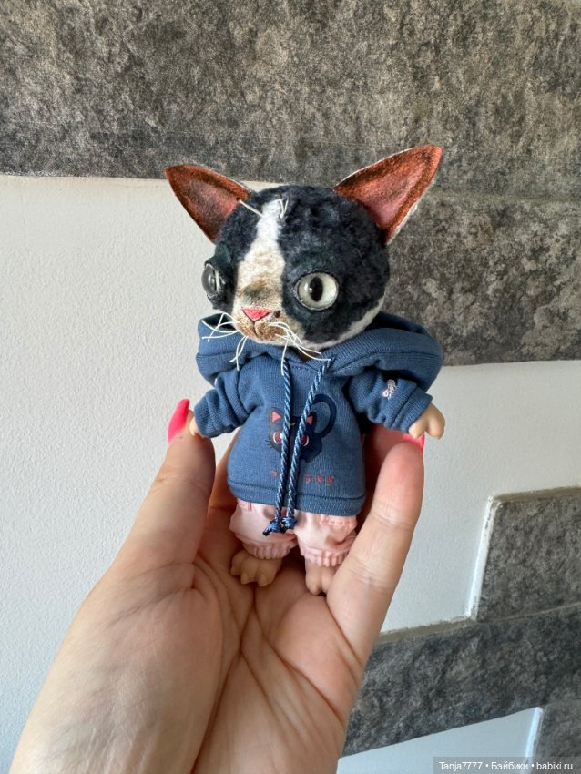 Маленький серый котик — Авторские мишки Тедди и друзья: фото (фото 2)