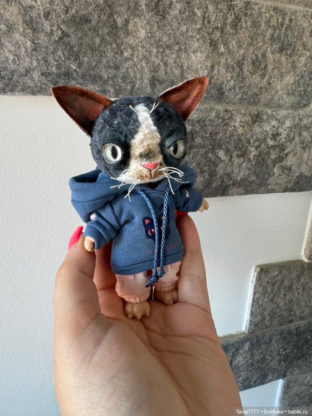 Маленький серый котик — Авторские мишки Тедди и друзья: фото