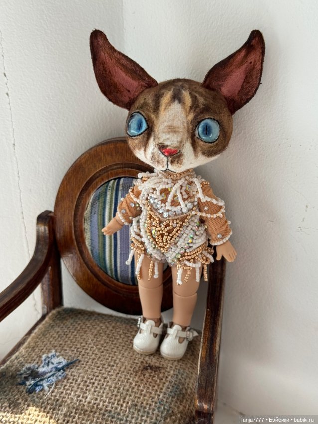 Кот сфинкс — Авторские мишки Тедди и друзья: фото (фото 3)