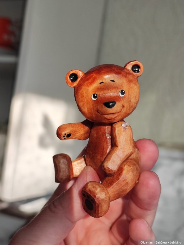 Мишка братишка🐻 — Авторские игрушки из дерева: резьба (фото 10)