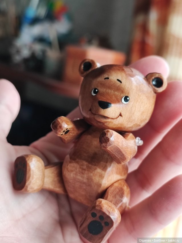 Мишка братишка🐻 — Авторские игрушки из дерева: резьба