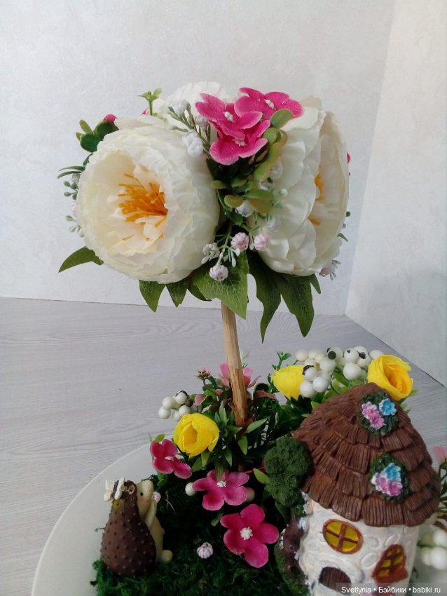 Ёжик и цветочек — Авторские игрушки из разных материалов: синельная проволока (фото 6)