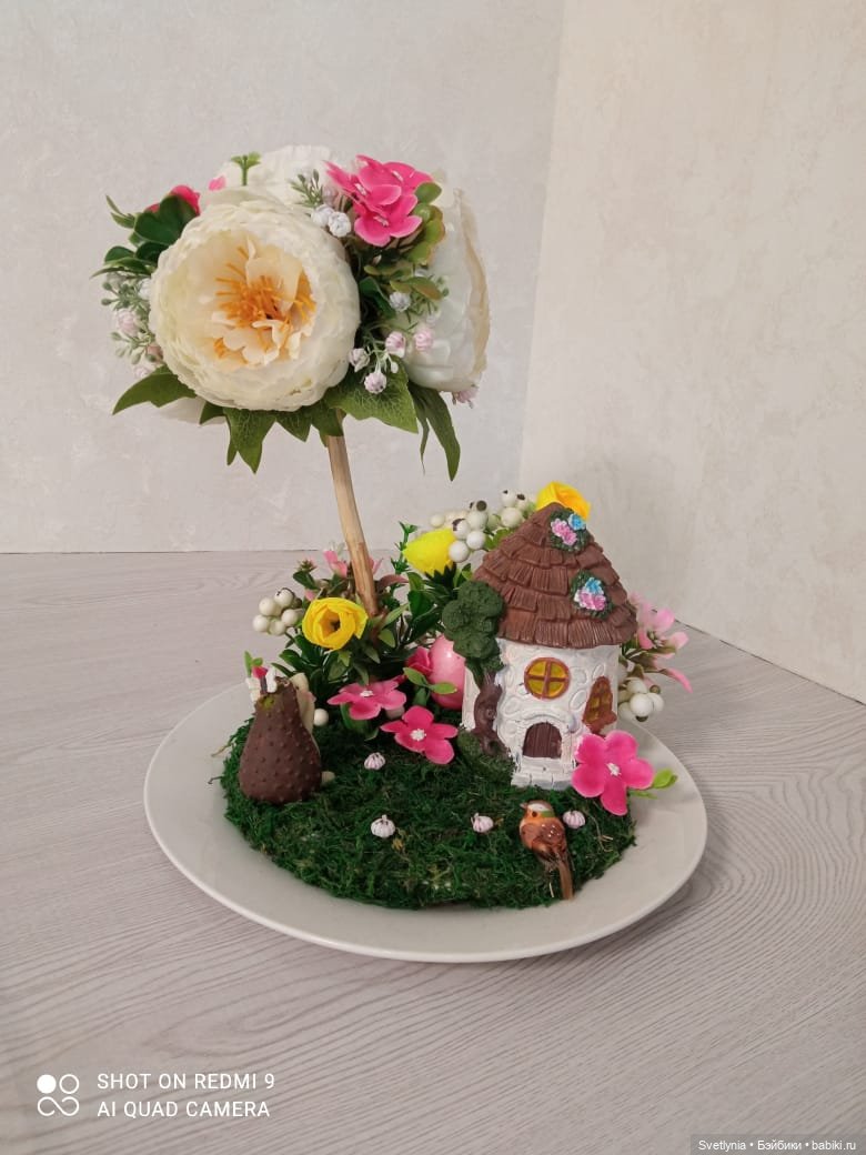 Ёжик и цветочек — Авторские игрушки из разных материалов: синельная проволока (фото 3)