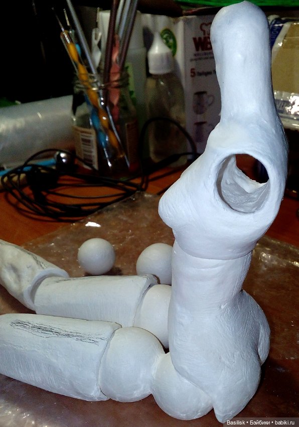 Куколка процесс — Авторские шарнирные куклы своими руками: лепка (фото 4)