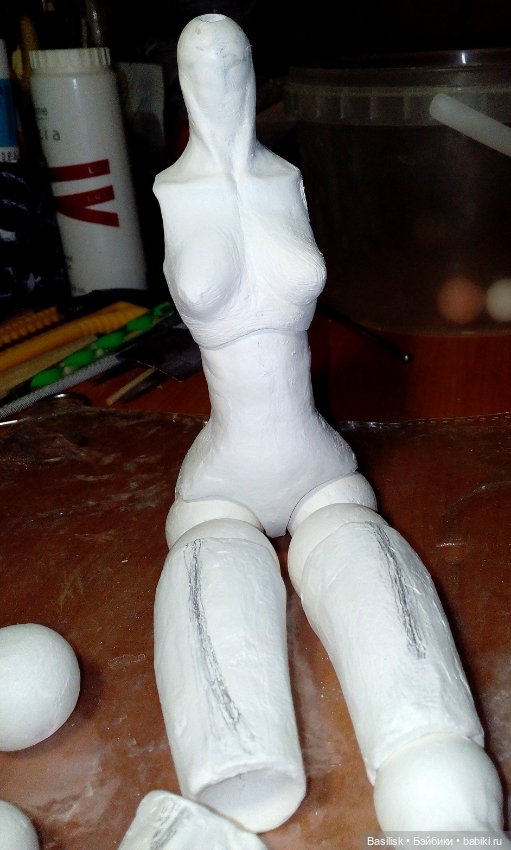 Куколка процесс — Авторские шарнирные куклы своими руками: лепка (фото 5)