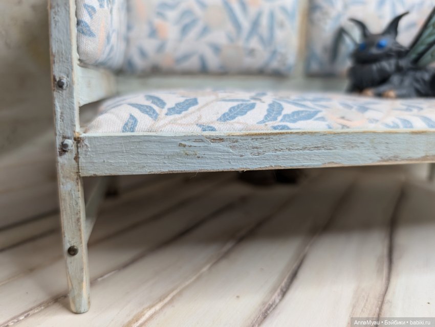 Новая старая диван-софа — Мебель для кукол и домиков: фото (фото 7)