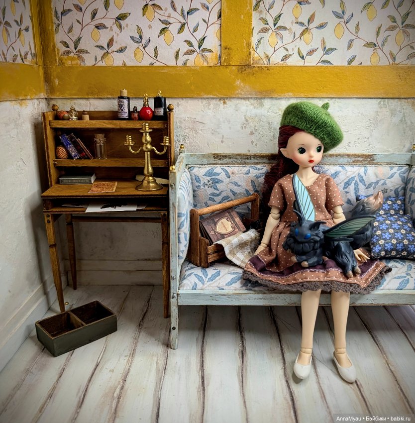 Новая старая диван-софа — Мебель для кукол и домиков: фото