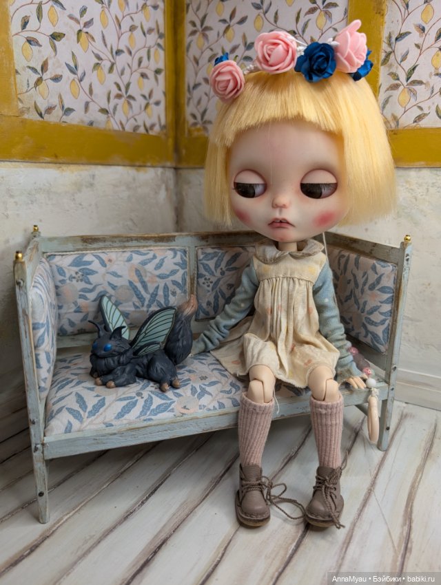 Новая старая диван-софа — Мебель для кукол и домиков: фото (фото 3)