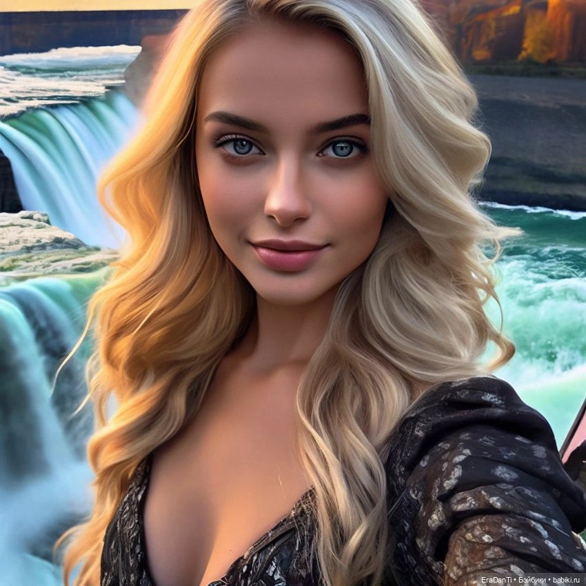 Девушка у водопада 🌊 — Рисование и арт: скетчи (фото 10)