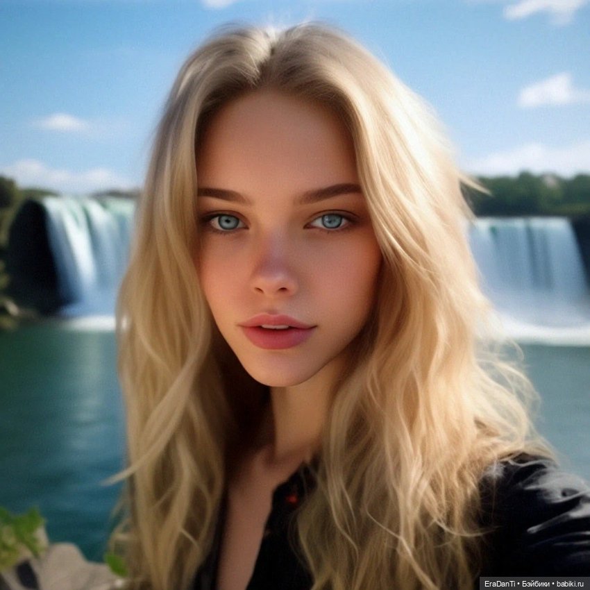 Девушка у водопада 🌊 — Рисование и арт: скетчи (фото 9)