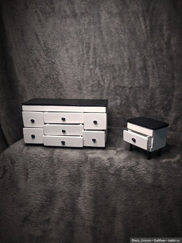 Комод и тумбочка — Мебель для кукол и домиков: фото