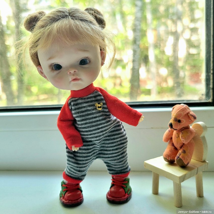 Тася и её медведь 🧸 — Куклы и тела Obitsu 11 (Ob11): гибриды (фото 5)