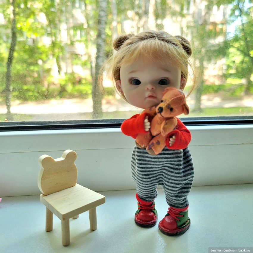 Тася и её медведь 🧸 — Куклы и тела Obitsu 11 (Ob11): гибриды