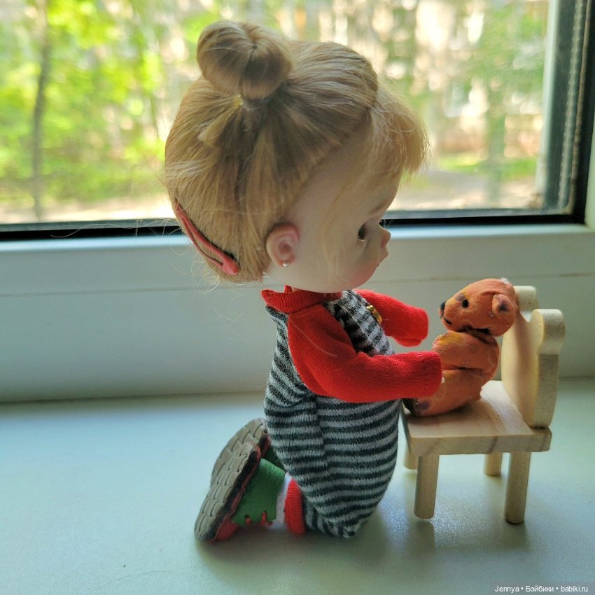 Тася и её медведь 🧸 — Куклы и тела Obitsu 11 (Ob11): гибриды (фото 4)