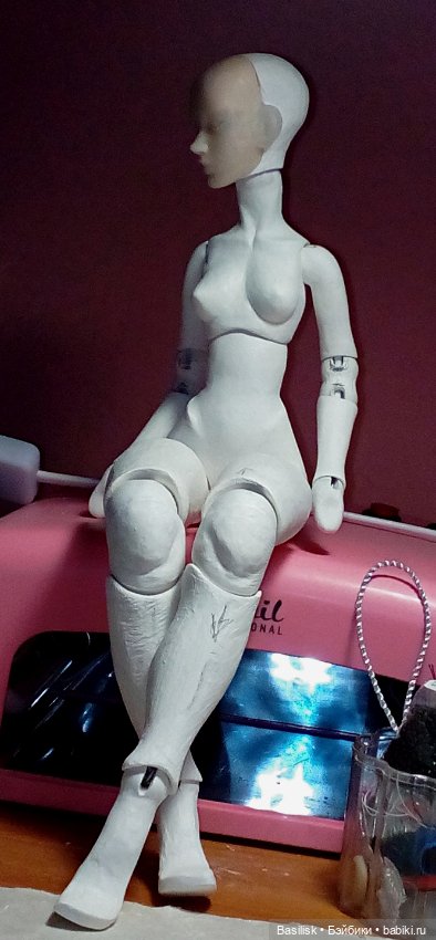 Куколка процесс 02 — Авторские шарнирные куклы своими руками: лепка (фото 3)