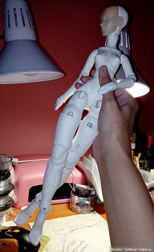 Куколка процесс 02 — Авторские шарнирные куклы своими руками: лепка (фото 2)