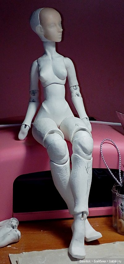 Куколка процесс 02 — Авторские шарнирные куклы своими руками: лепка (фото 5)