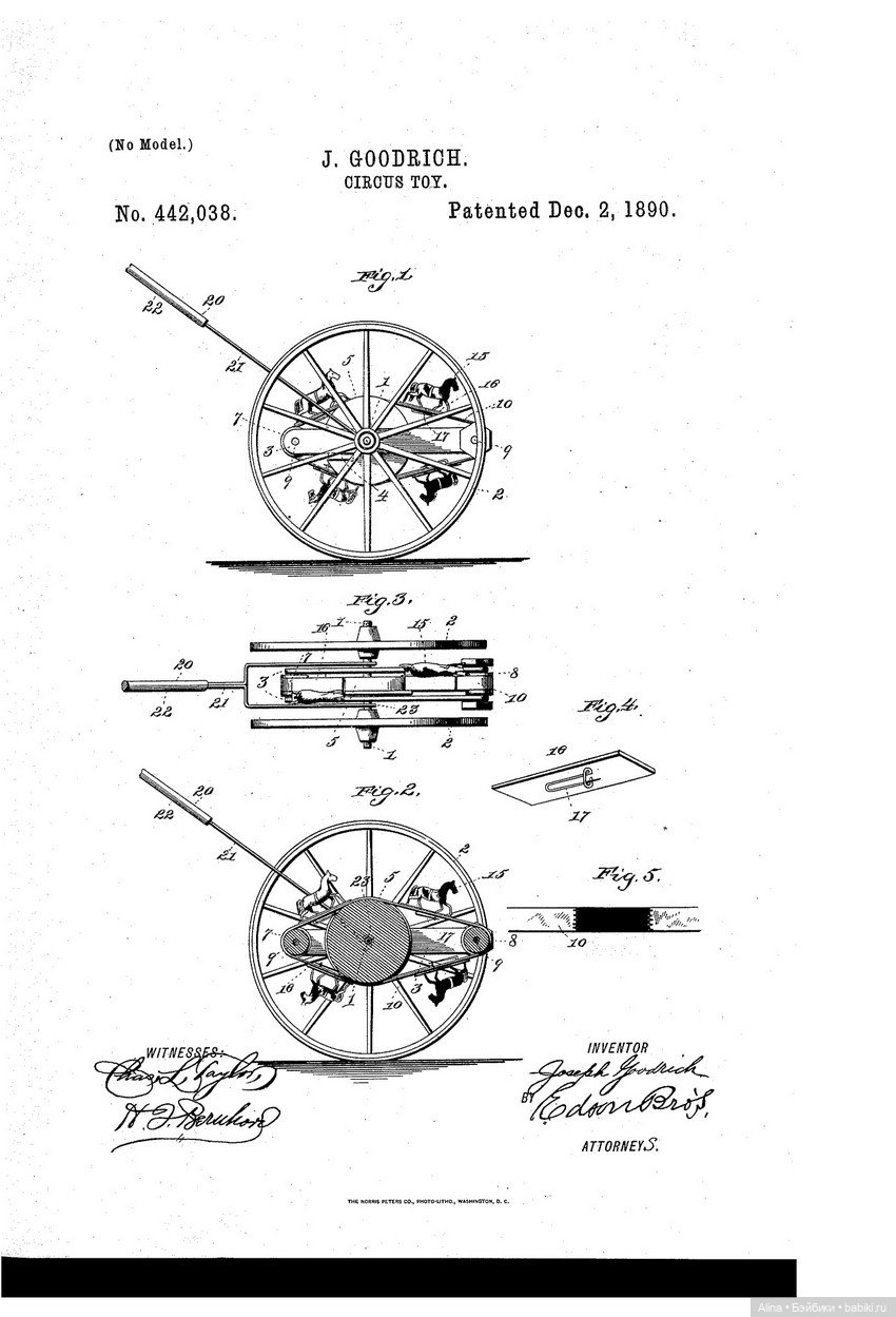 Американские патенты на игрушки 1890 год