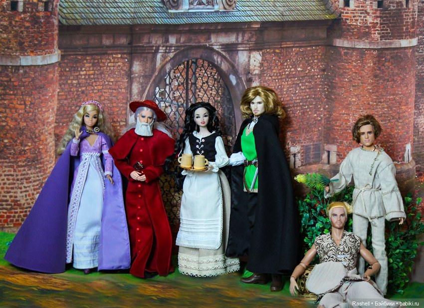 Жители замка на окраине приветствуют шествие Ландсхутовской свадьбы