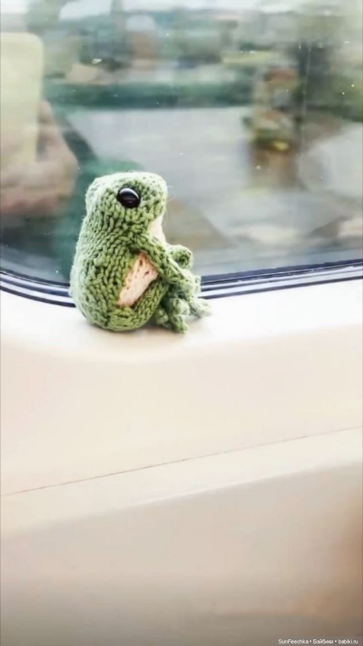 Один день из жизни вязаной лягушки 🐸