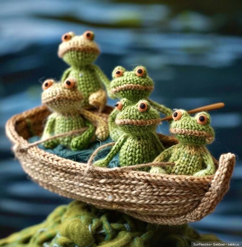 Один день из жизни вязаной лягушки 🐸 (фото 4)
