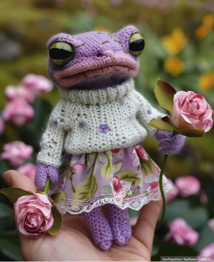 Один день из жизни вязаной лягушки 🐸 (фото 9)