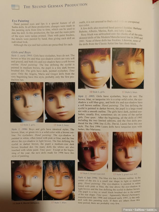 Саша Моргенталер Sasha Doll - идентификация кукол часть 4 Götz 1995-2001